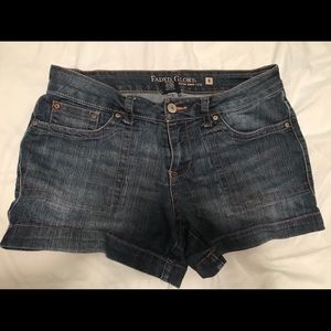 Faded glory denim shorts